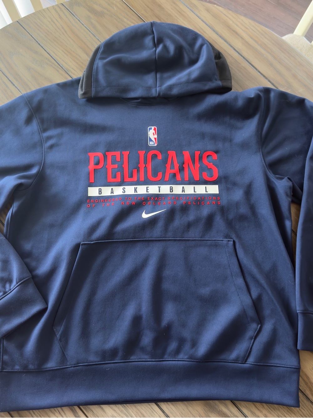 Nike NBA New Orleans Pelicans Dri-FIT Hoodie Sweatshirt Blue Size L